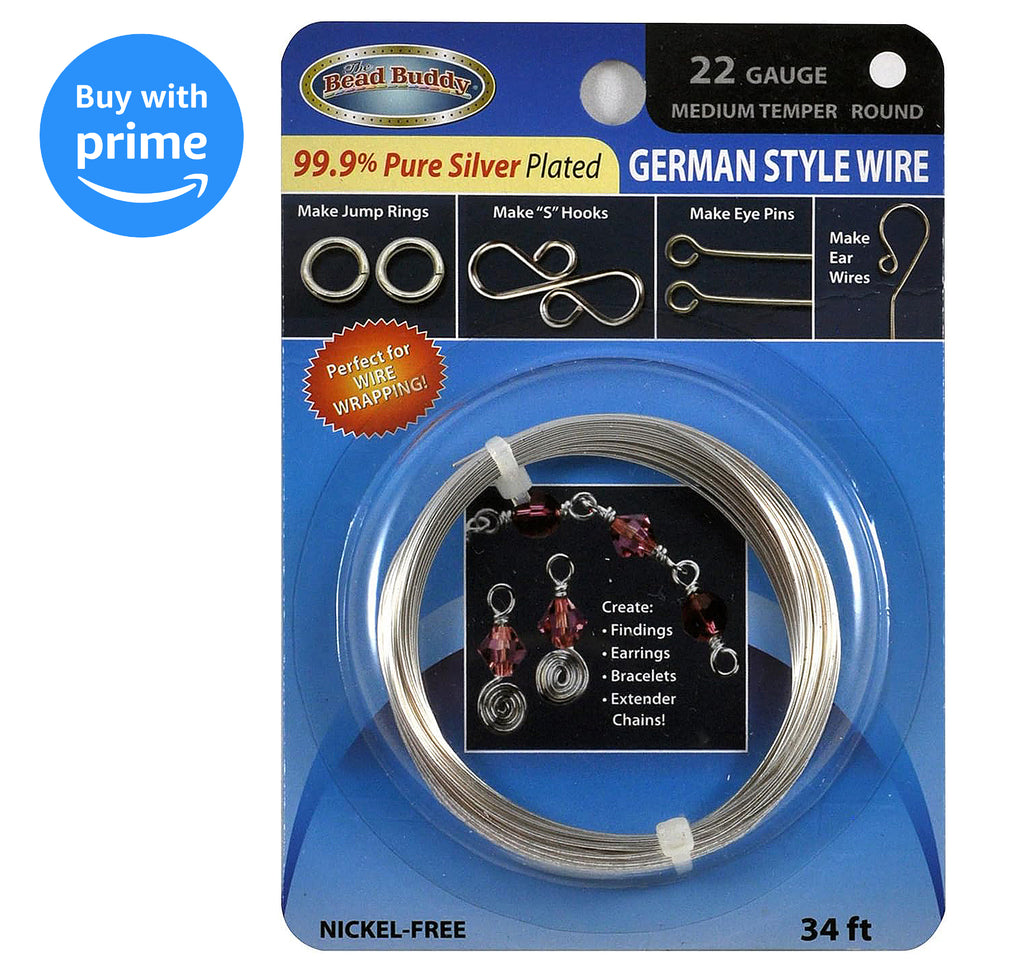 22 Gauge 99.9 pure Silver Plated German Style Wire Bead Buddy