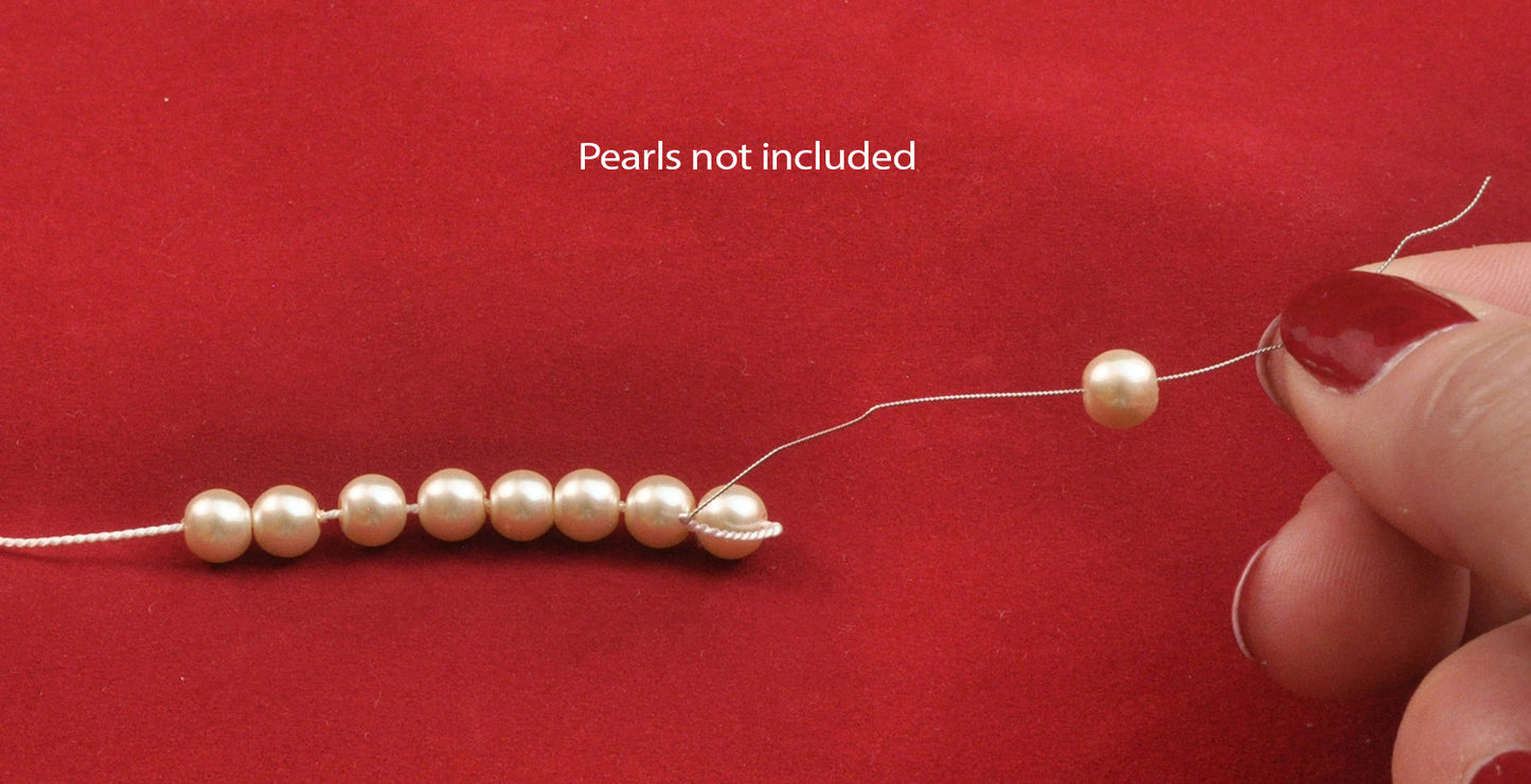 100 % Silk Bead Cord No. 4 with attached Needle