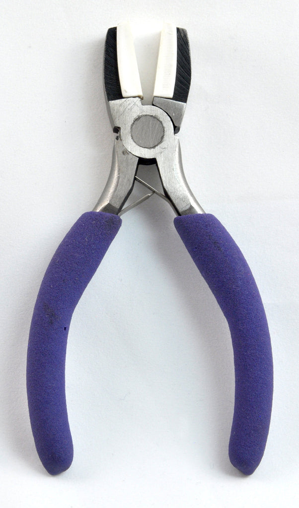 Pliers Flat Nylon Jaws Nose Jewelry Bead Wire Work Tool Straighten Wire + 2 Jaws