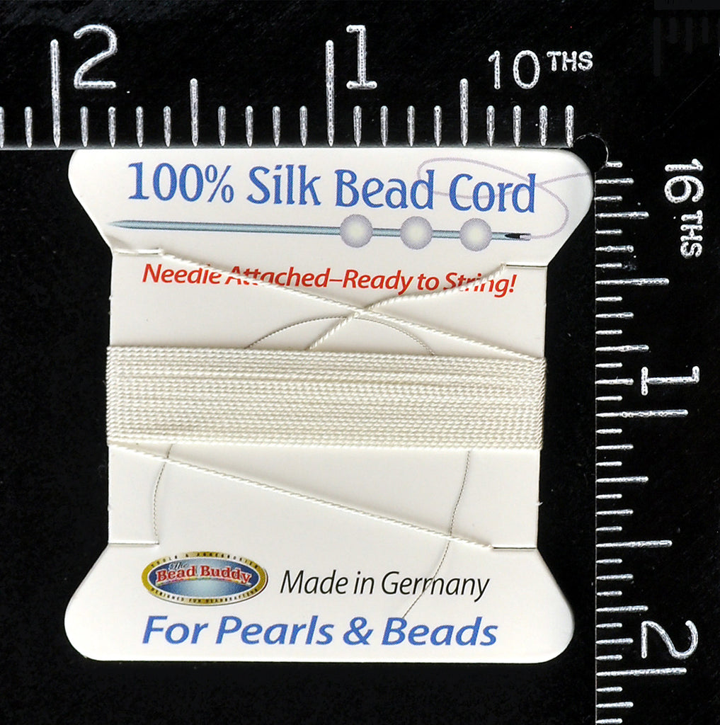 Bead Buddy White Silk Cord #6
