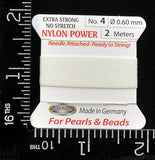 Nylon Bead Cord #4 White