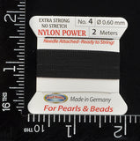 Nylon Bead Cord #4 Black