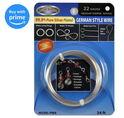 22 Gauge 99.9% pure Silver Plated German Style Wire