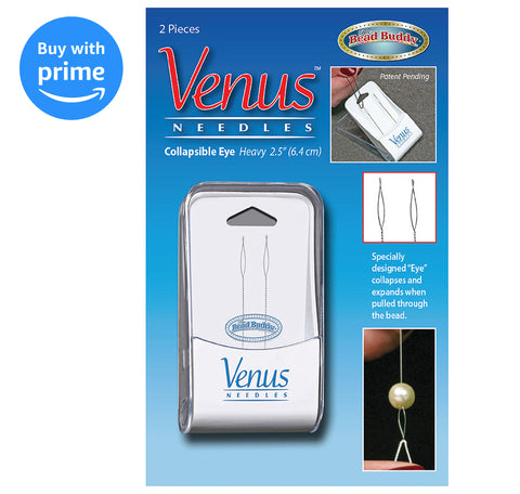 Venus Collapsible Eye Needle, 2pc. Heavy, 2.5", 6.4 cm