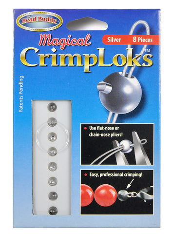 8 Pieces Silver Crimp Loks