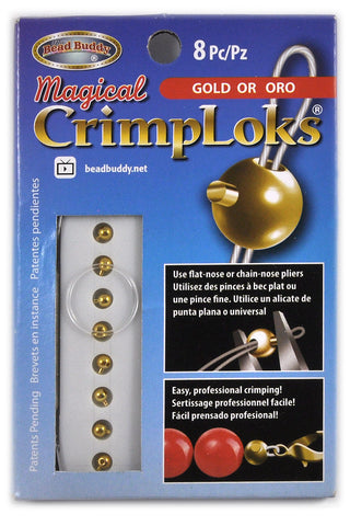 8 Pieces Gold Crimp Loks