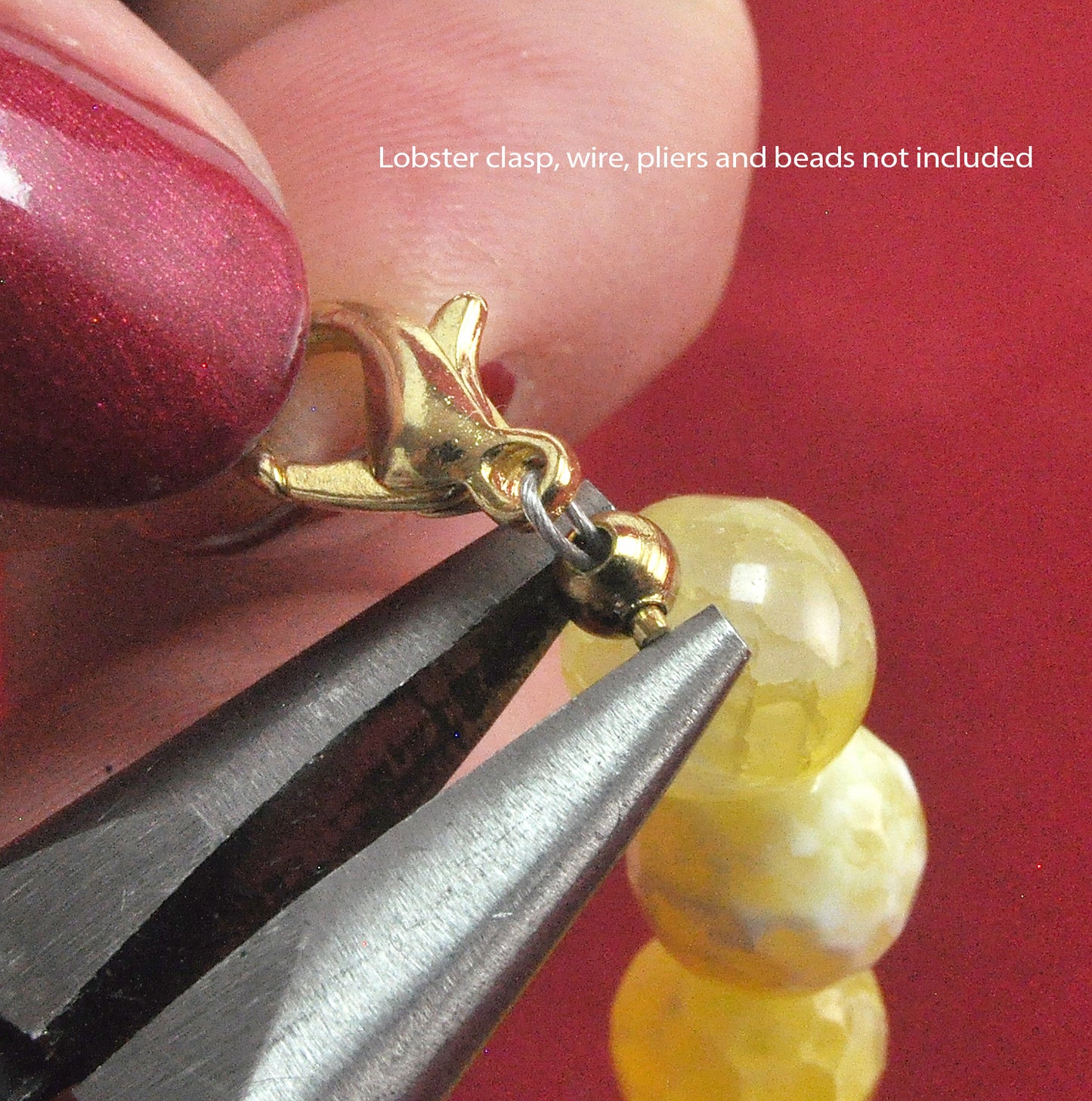 8 Pieces Gold Crimp Loks
