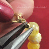 8 Pieces Gold Crimp Loks