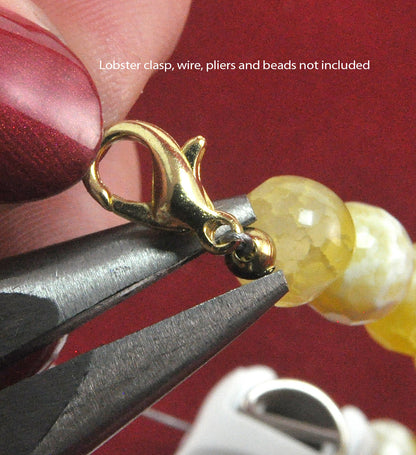 8 Pieces Gold Crimp Loks