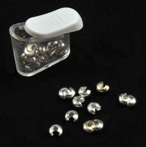 Star Dust Crimp Covers Silver Tone 30 Pieces NEW Jewelry Making
