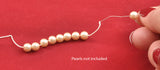 # 6 (0.7mm) White Silk Cord Thread With Attached Needle For Jewelry Making, 2m long