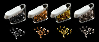 2mm Crimp Tubes Combo Pack For Jewelry Making, Color Silver, Gold, Copper, Black Oxide 150 Piece Each