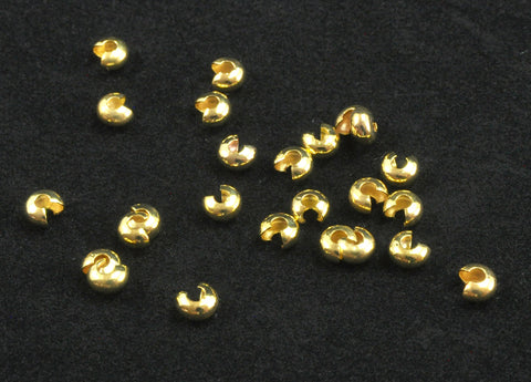 100 Pcs Gold Plated Crimp Cover For Jewelry Making at Rs 180.00