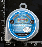 19 Strand Beading Wire, Satin Silver 25ft 0.15"