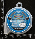 19 Strand Beading Wire, Satin Silver 25ft 0.18"