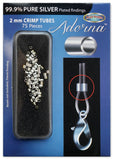 Adorna 2mm Crimp Tubes For Jewelry Making Silver Plated