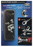 Adorna 4mm Pure Silver Plated Crimp Covers For Jewelry Making