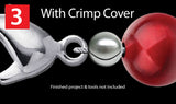 Adorna 4mm Pure Silver Plated Crimp Covers For Jewelry Making
