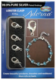 Adorna Pure Silver Plated Lobster Clasps For jewelry Making, 4 Pieces